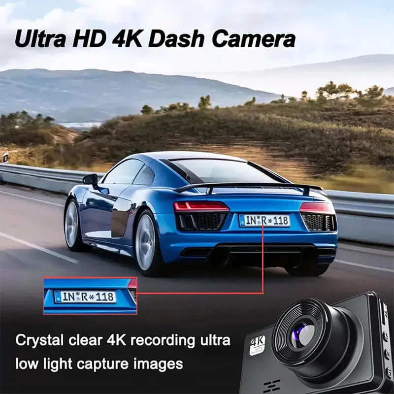 Vantracam 4K Full HD Smart Dash Cam (Front and Rear)