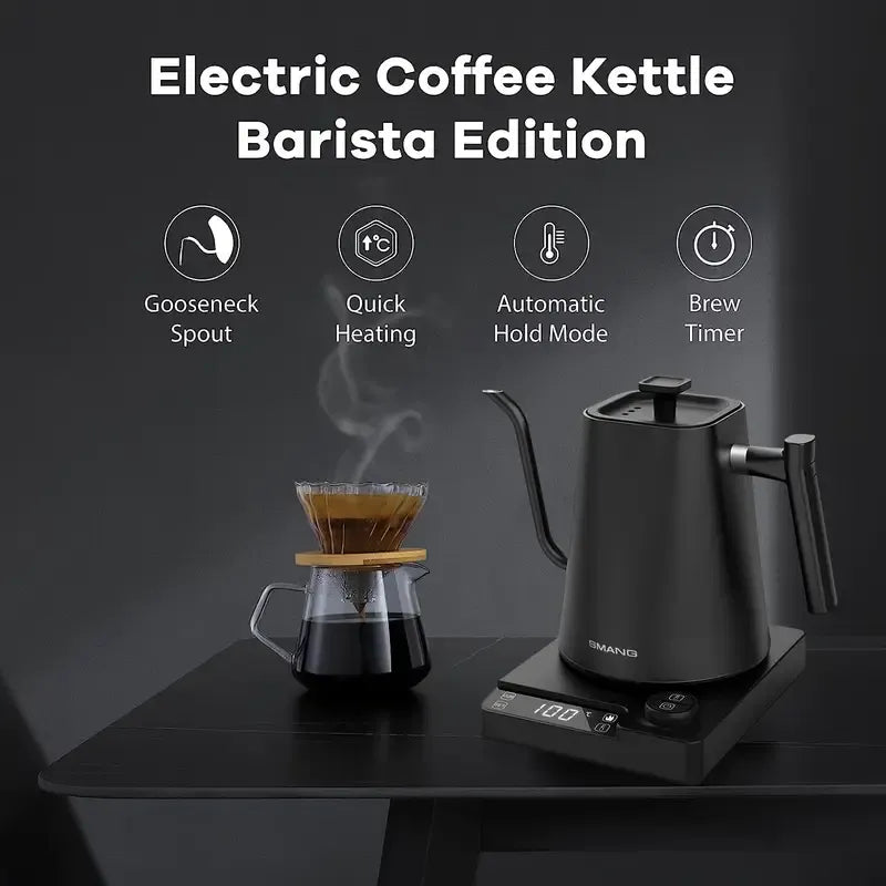 Mimyy AeroPour Gooseneck Kettle-1L Stainless steel Temp control