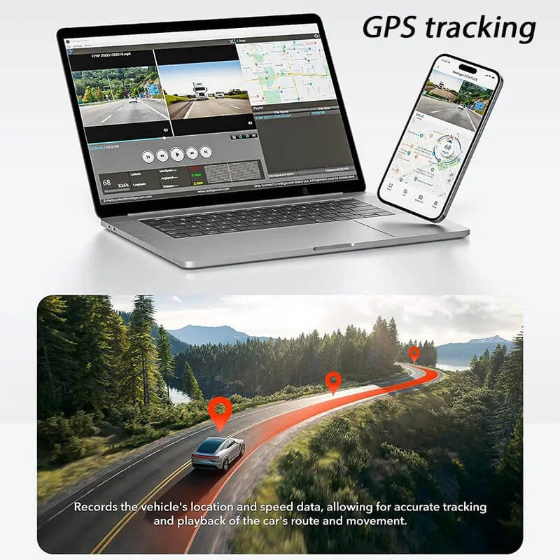 Vantracam 4K Full HD Smart Dash Cam (Front and Rear)