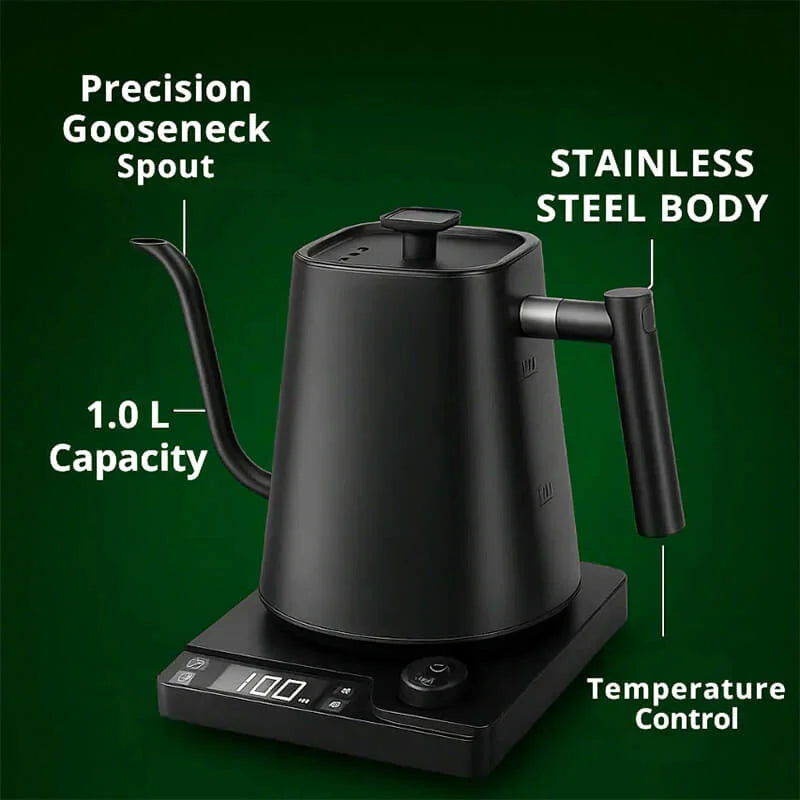 Mimyy AeroPour Gooseneck Kettle-1L Stainless steel Temp control