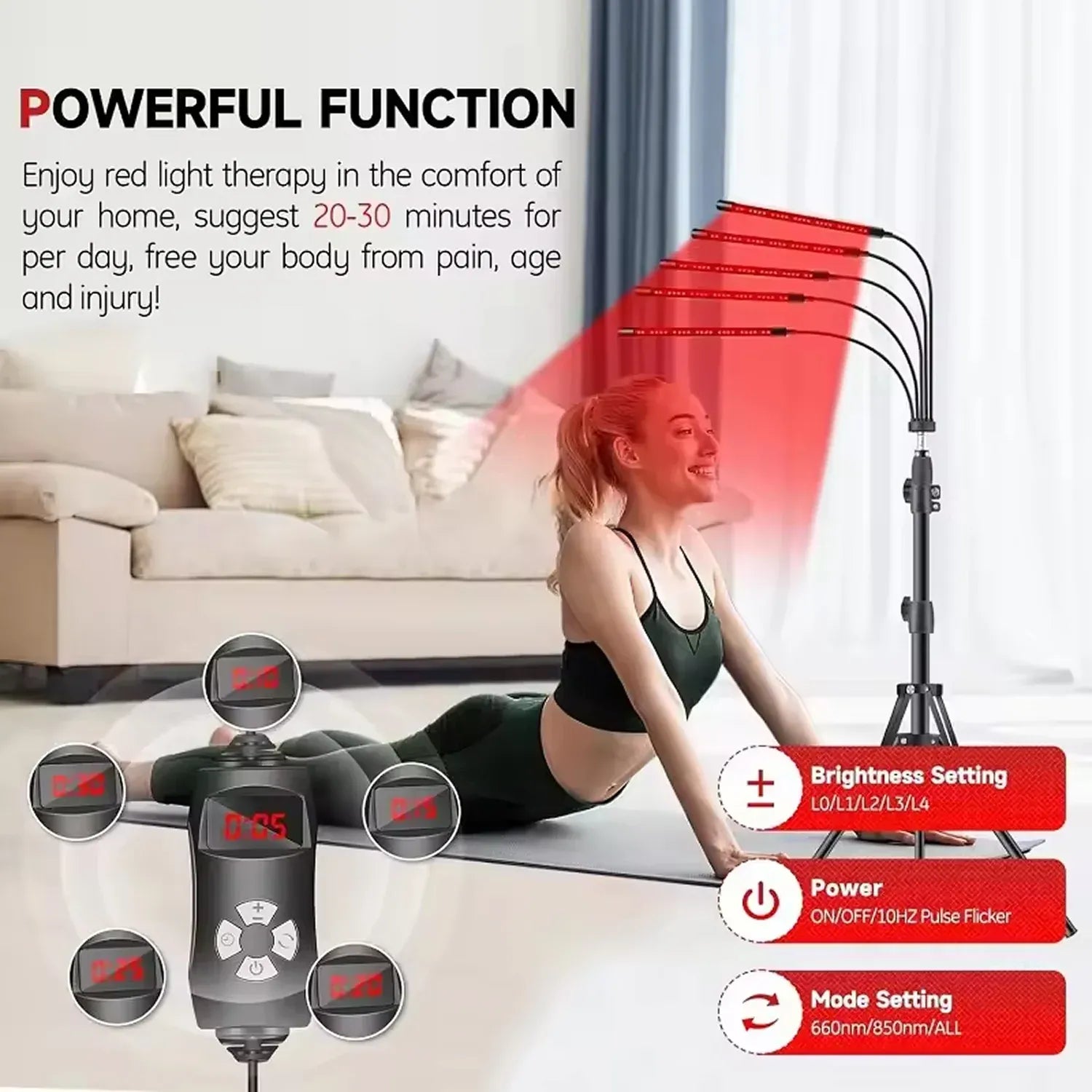 LumiNexof Versatile and User-Friendly Red Light Therapy Lamp