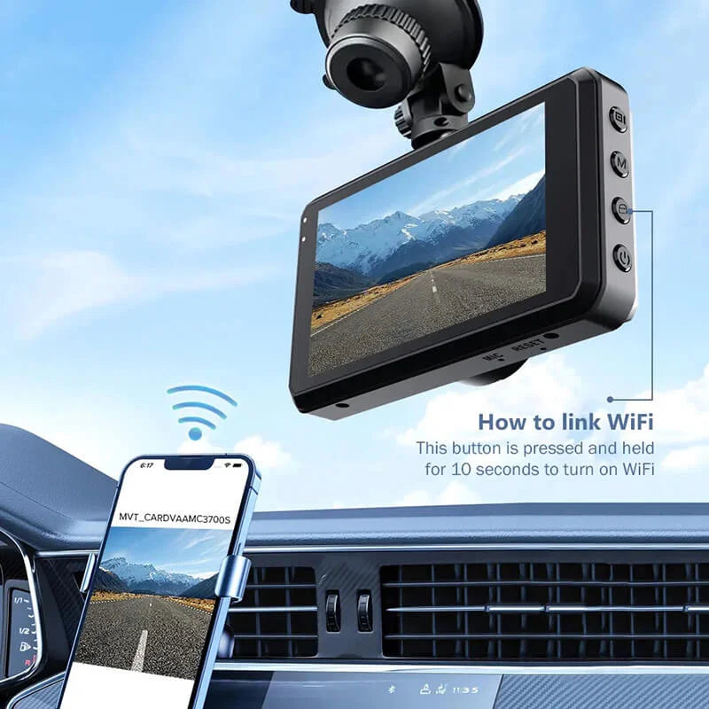 Vantracam 4K Full HD Smart Dash Cam (Front and Rear)