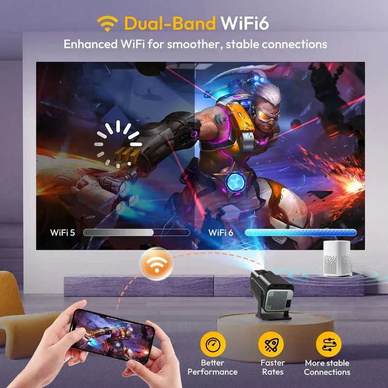 mimyy  LumiCast K90 Smart Projector - Full HD 1080p with Android Support