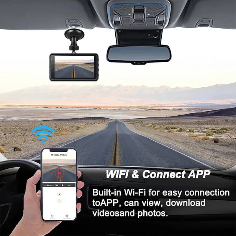 Vantracam 4K Full HD Smart Dash Cam (Front and Rear)