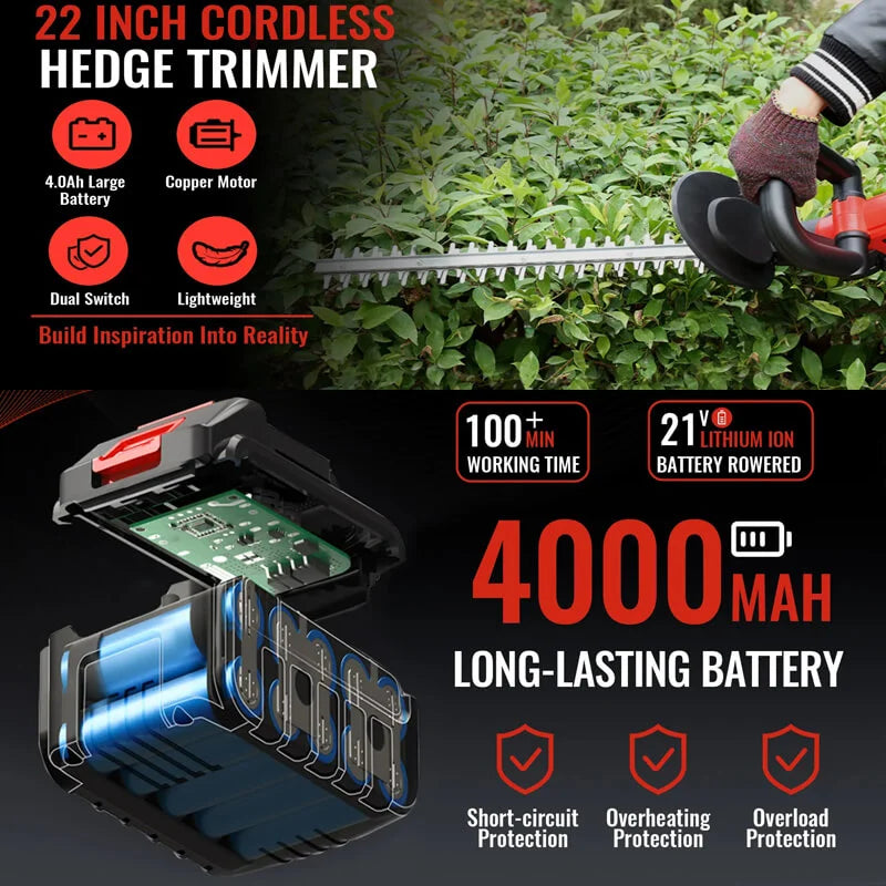 Cordless Hedge Trimmer Plant Cutter