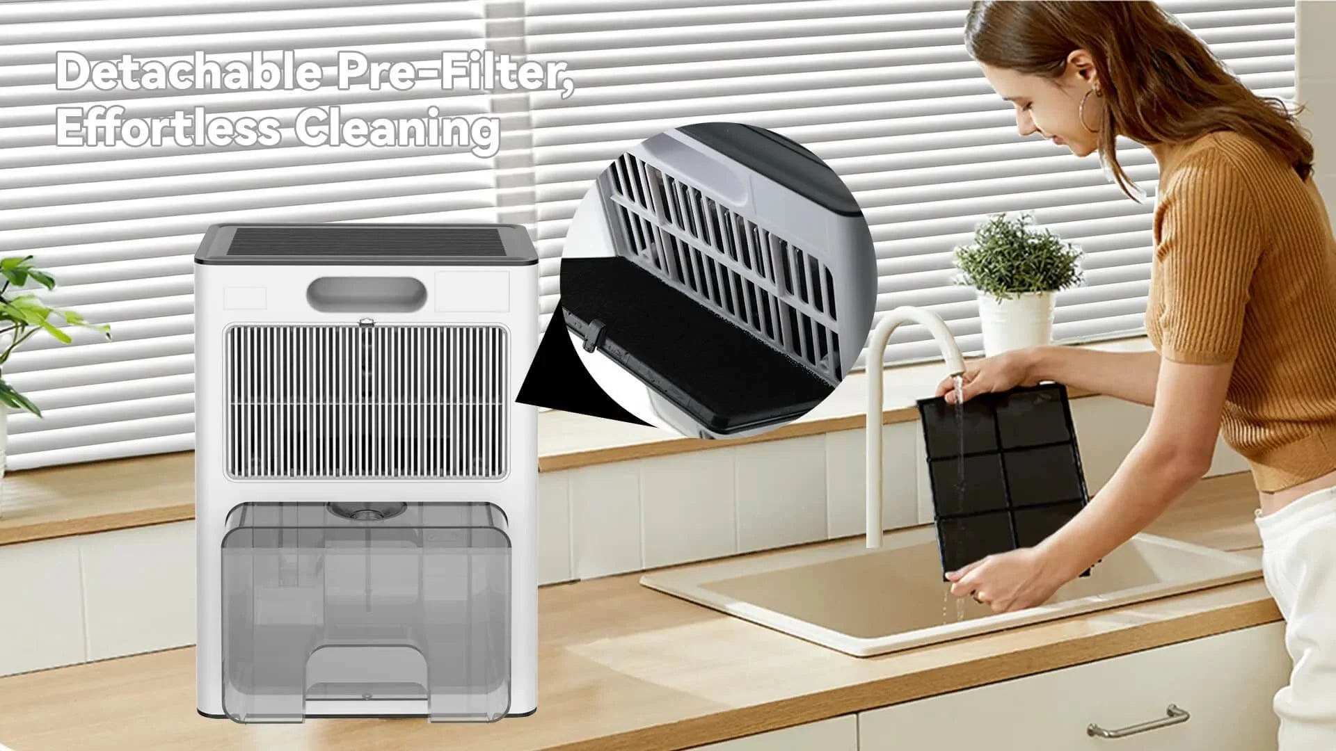 Overly Dehumidifier with Air Reusable Filter