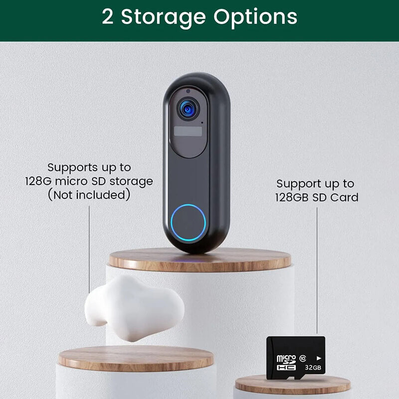 halovision 2K HD Smart Wireless Doorbell (Support Alexa、Google)