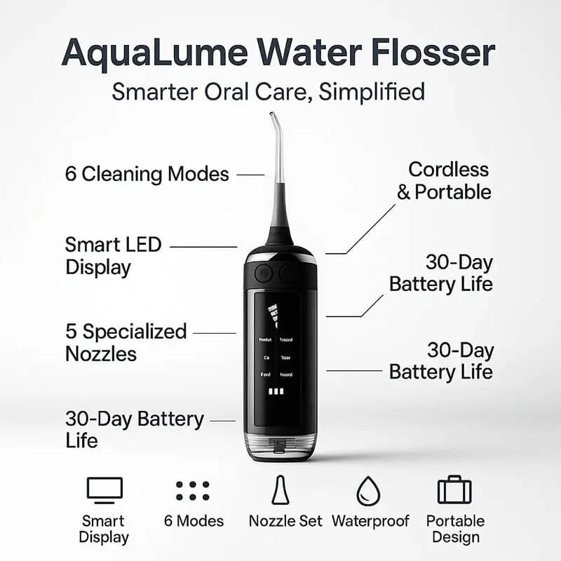 mimyy AquaLume Smart LED Water Flosser